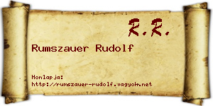 Rumszauer Rudolf névjegykártya