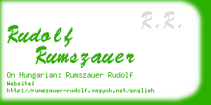 rudolf rumszauer business card
